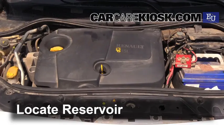 2003 Renault Megane Authentique 1.5L 4 Cyl. Turbo Diesel Liquide essuie-glace Ajouter du liquide